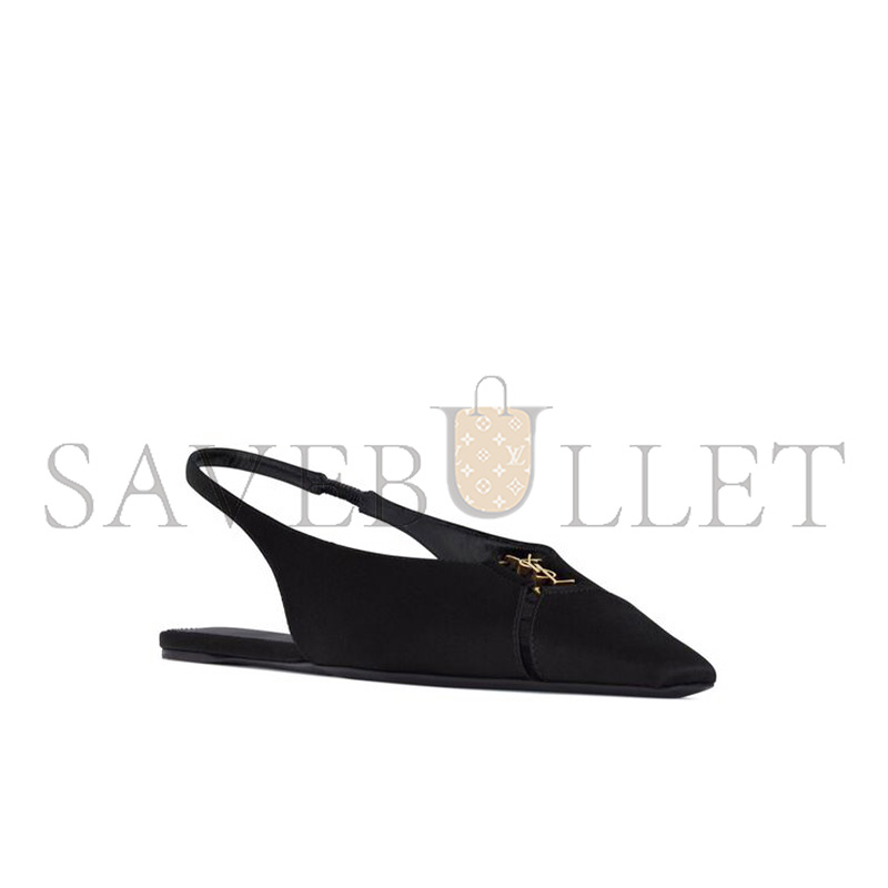 YSL BABYLONE SLINGBACK FLATS IN SATIN CREPE  8036469QNAG1000